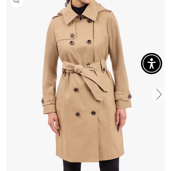 London Fog Double-Breasted Trench Coat - Size‎ Large - Picture 2 of 16